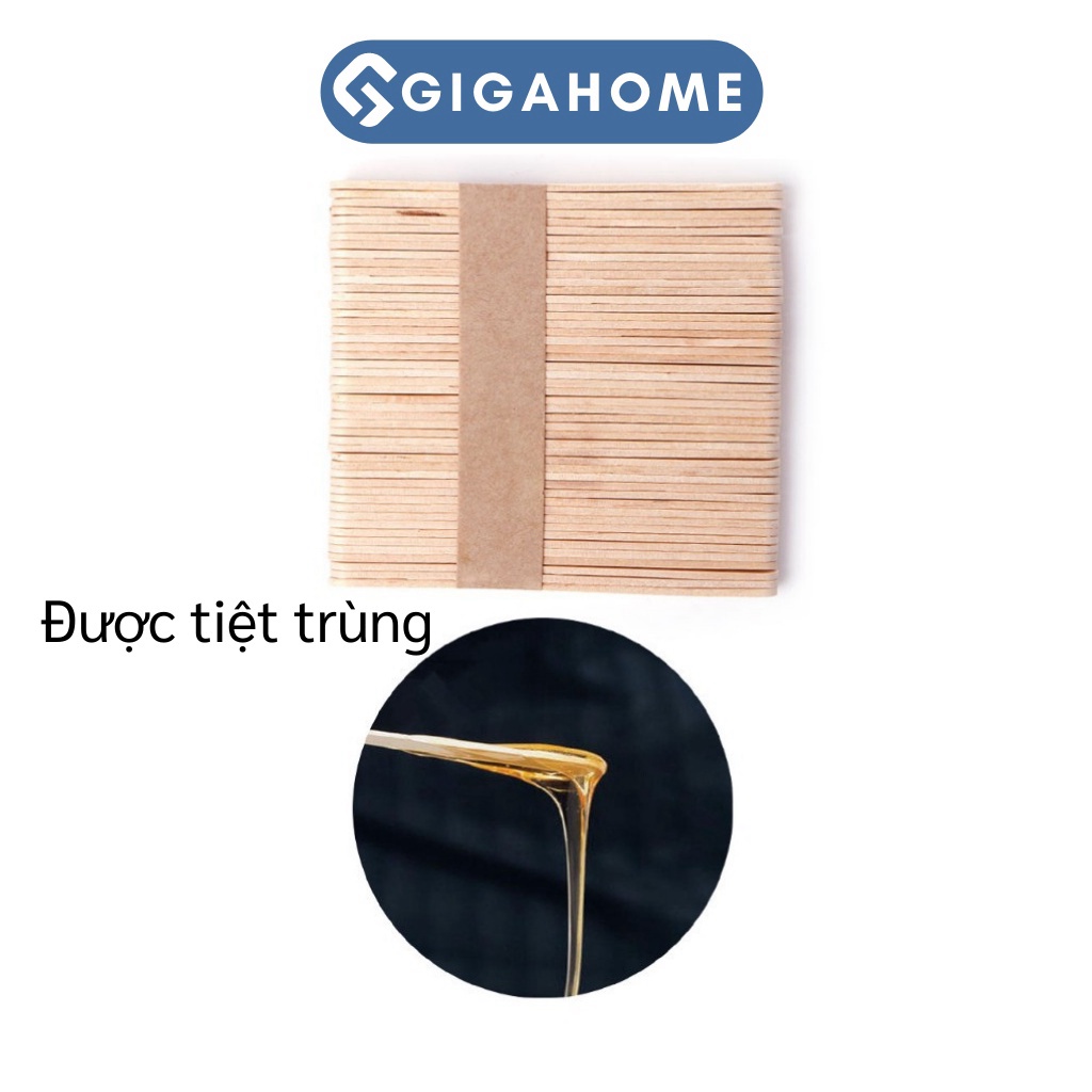 Set 10 Que Đè Lưỡi Gỗ Wax Lông GIGAHOME Dùng 1 Lần 1000