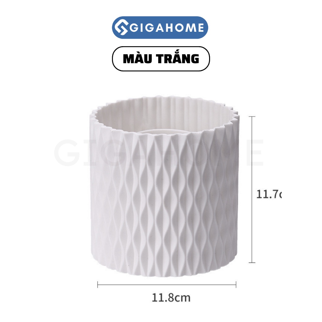 Hộp Đựng Cọ Trang Điểm, Khay Cắm Bút Chia Ngăn Đế Xoay 360 GIGAHOMEVN 1096