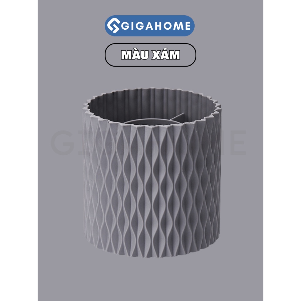 Hộp Đựng Cọ Trang Điểm, Khay Cắm Bút Chia Ngăn Đế Xoay 360 GIGAHOMEVN 1096