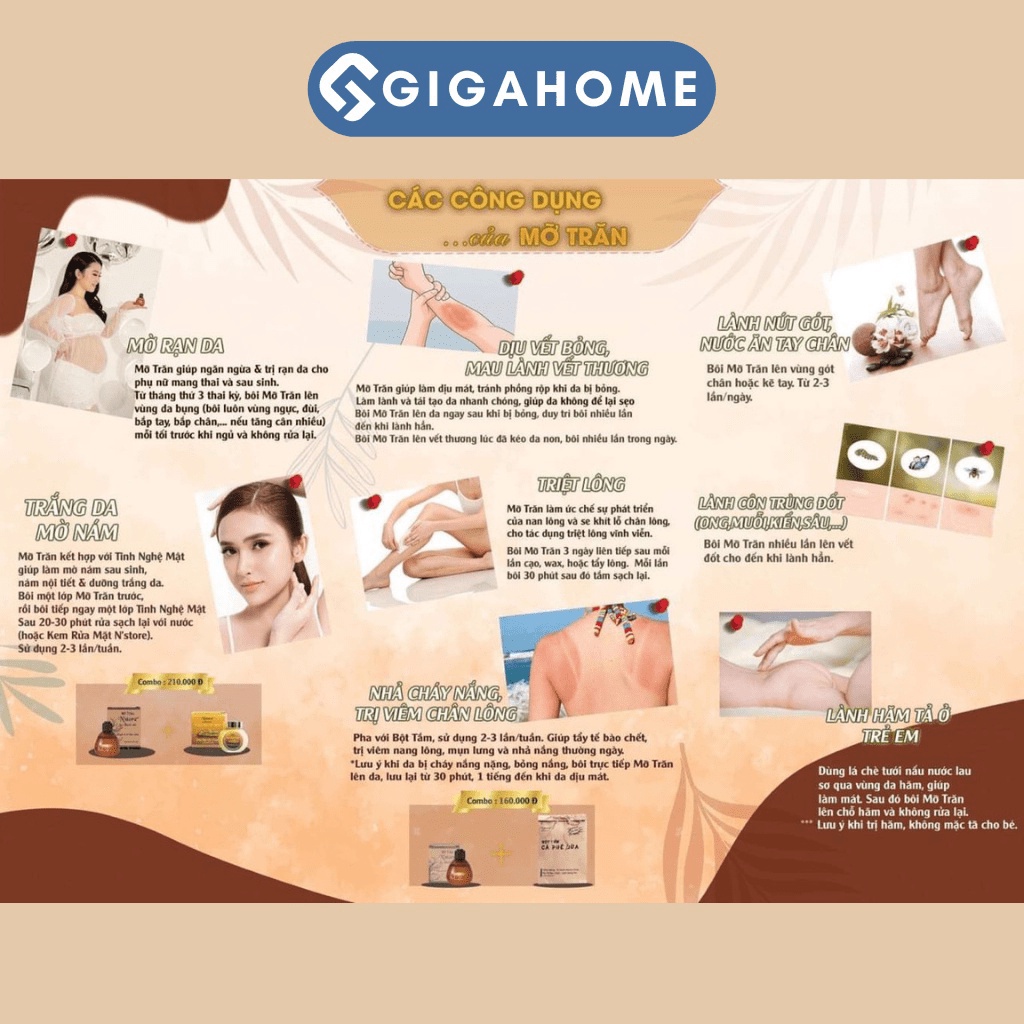 Mỡ Trăn Triệt Lông Nguyên Chất Mờ Rạn Da, Dịu Vết Thương 75gr GIGAHOMEVN 1012