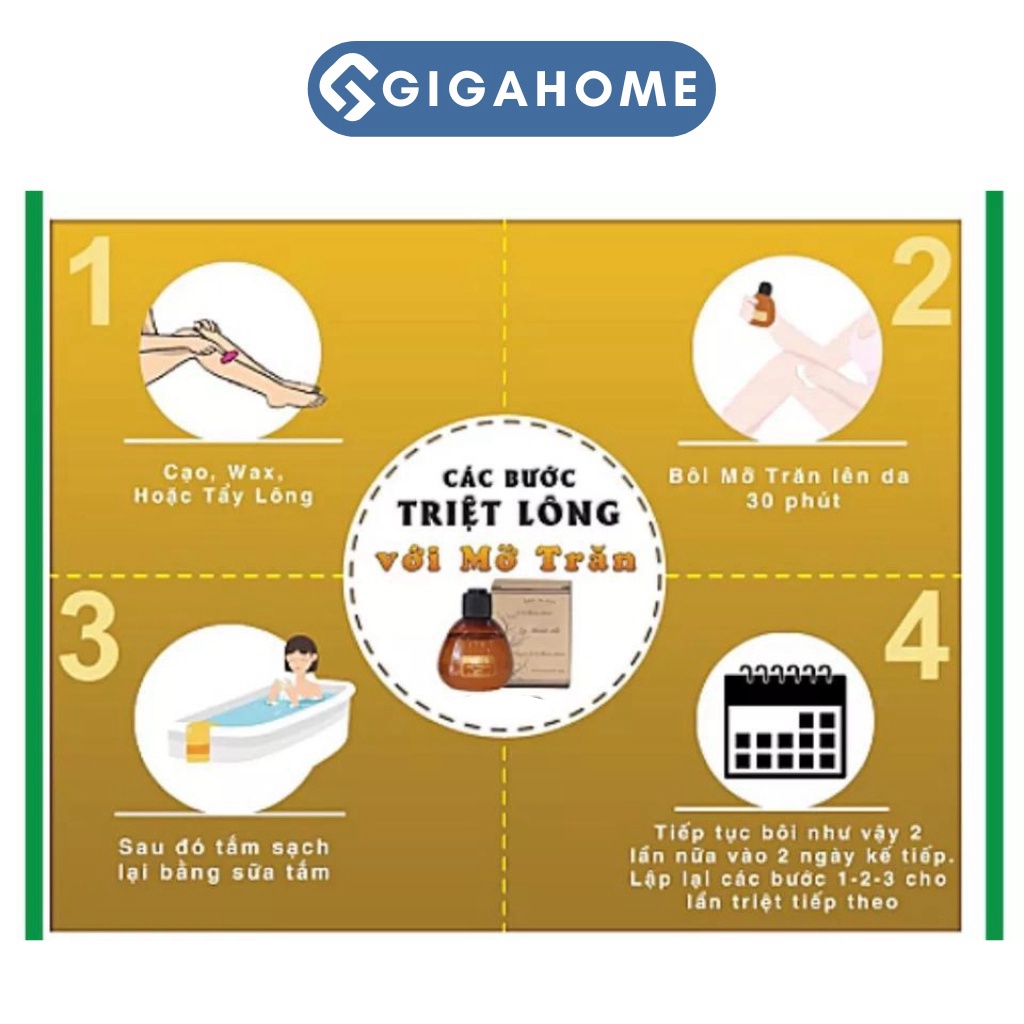 Mỡ Trăn Triệt Lông Nguyên Chất Mờ Rạn Da, Dịu Vết Thương 75gr GIGAHOMEVN 1012