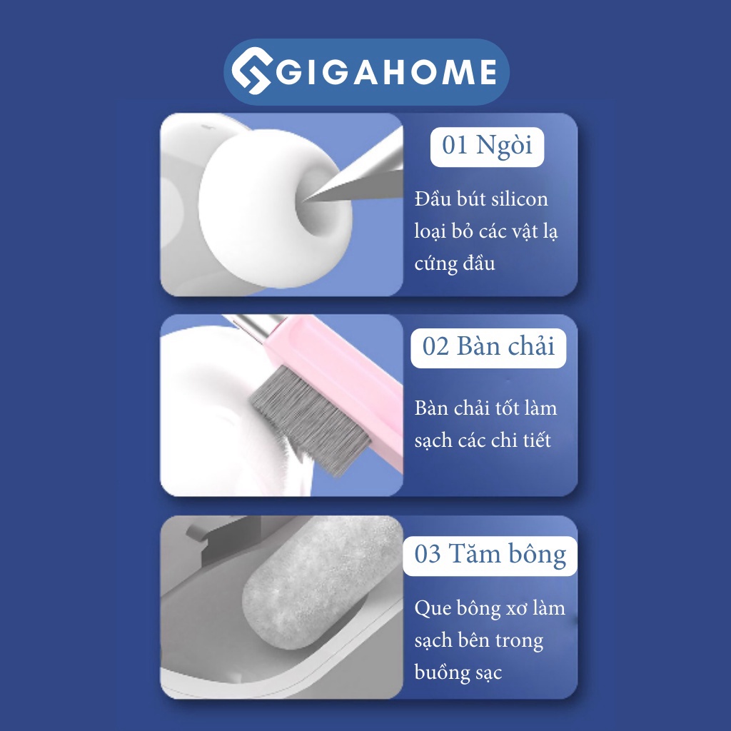 Dụng Cụ Vệ Sinh Tai Nghe Bàn Phím Máy Tính, Lau Màn Hình Hiệu Quả GIGAHOMEVN 11582