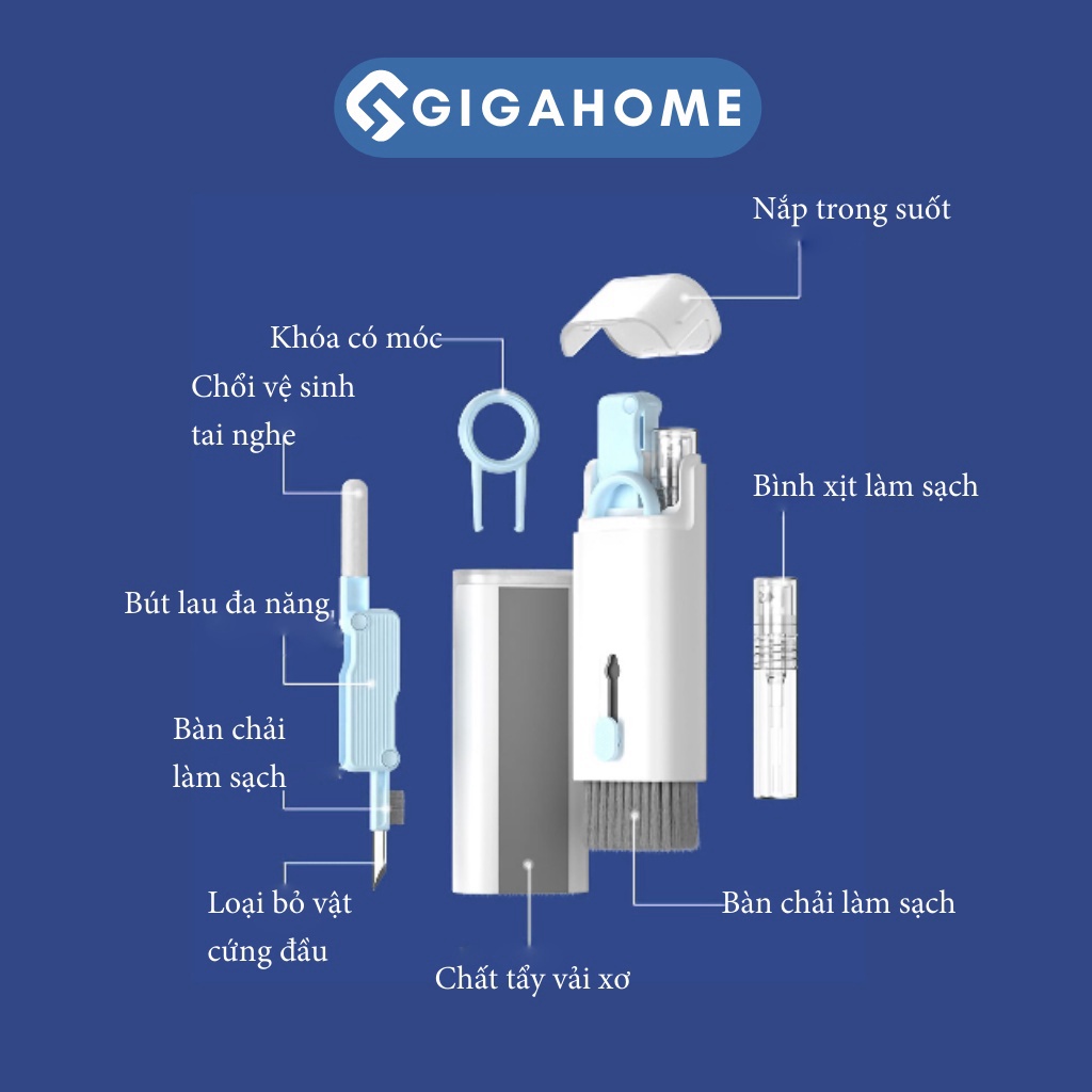 Dụng Cụ Vệ Sinh Tai Nghe Bàn Phím Máy Tính, Lau Màn Hình Hiệu Quả GIGAHOMEVN 11582