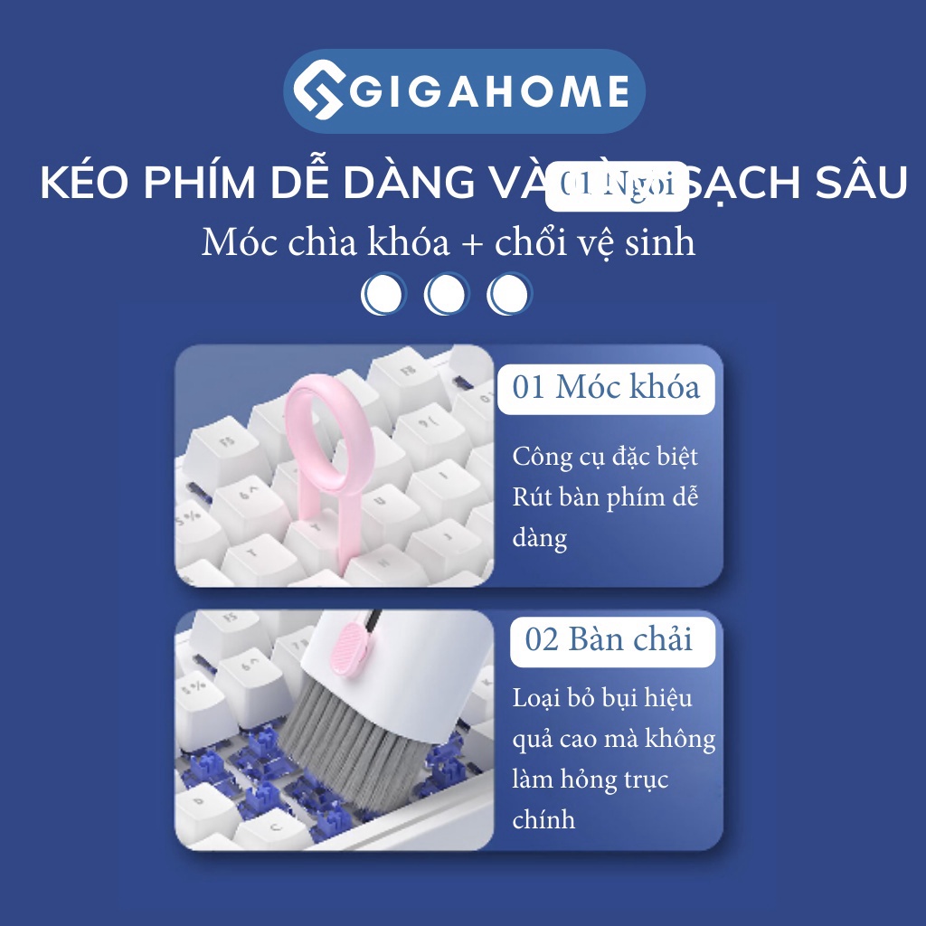 Dụng Cụ Vệ Sinh Tai Nghe Bàn Phím Máy Tính, Lau Màn Hình Hiệu Quả GIGAHOMEVN 11582