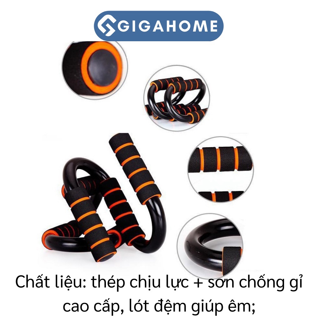 Dụng Cụ Hít Đất, Hỗ Trợ Chống Đẩy Push Up Tập Thể Thao Tại Nhà Chữ S GIGAHOME 3090