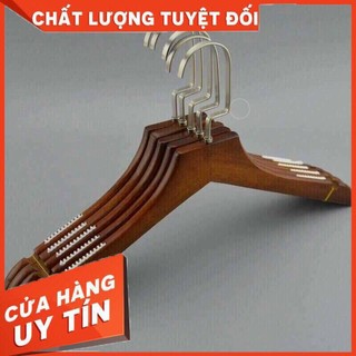 Móc áo gỗ nâu 10 cây