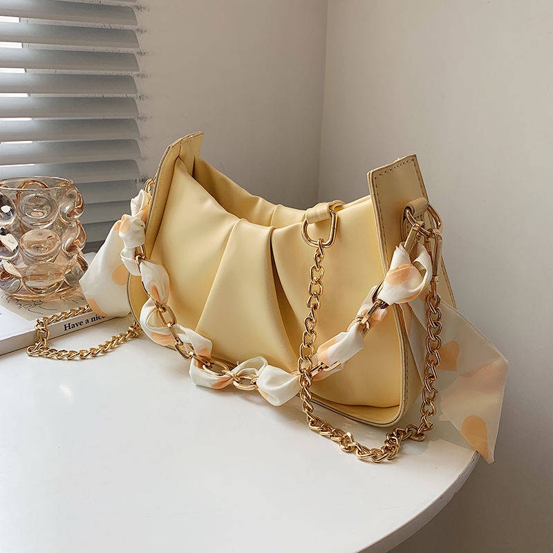 Túi Đeo Chéo Một Bên Vai Mùa Hè Kiểu Mới Năm 2021 Có Dây Xích Cao Cấp Dễ Phối Đồ Cho Nữ