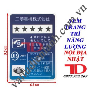 Tem trang trí năng lượng nội địa Nhật lớn 9.5X6.5cm