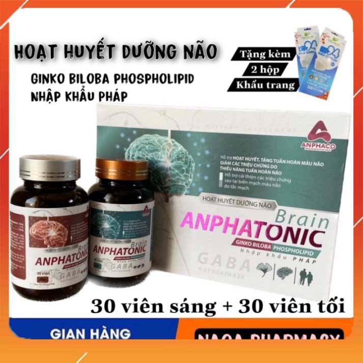 Hoạt huyết dưỡng não tăng tuần hoàn máu não Brain Anphatonic .