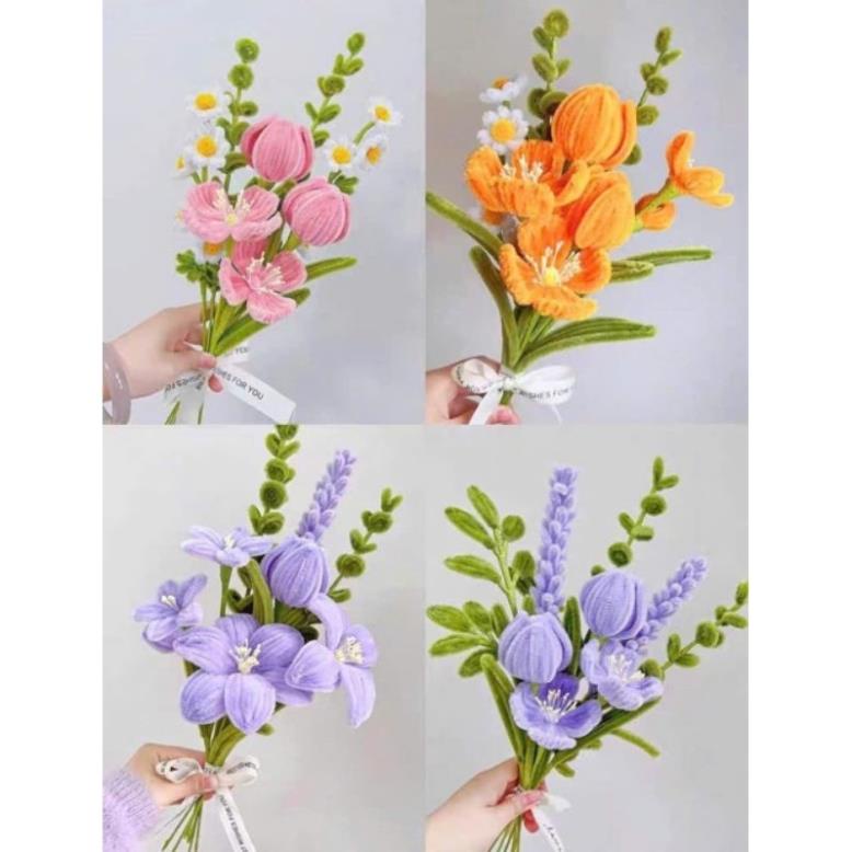 Rẻ Bó 50 - 100 que kẽm nhung làm hoa trang trí, quà tặng handmade