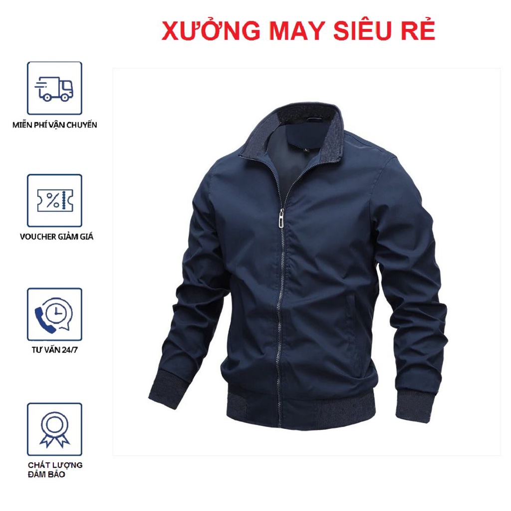 Áo khoác nam Áo khoát nam gió dù 2 lớp chống nắng cao cấp trơn nhiều màu hợp thời trang