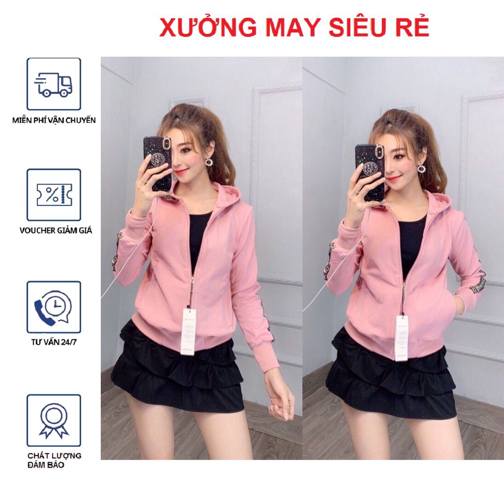 Áo khoác nữ Chan da cá thêu hàng đẹp - M061