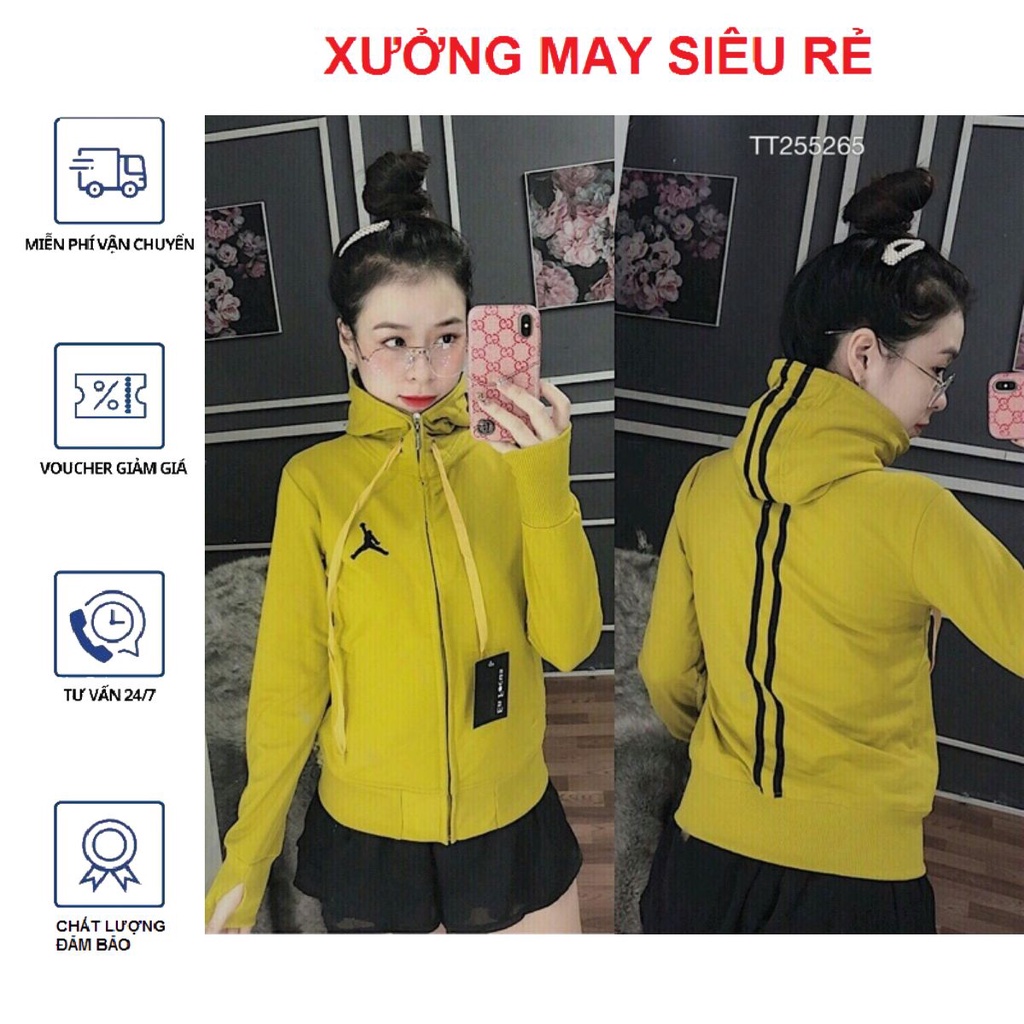 Áo khoác nữ da cá sọc tay đẹp - A383