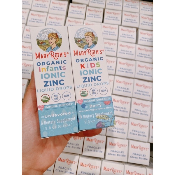 Kẽm lỏng hữu cơ Mary Ruth's Kids Ionic Zinc Liquid Drops, 4-13y