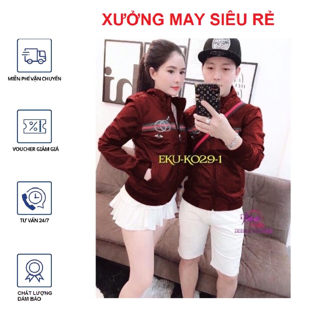 Áo khoác cặp Áo khoát đôi nam nữ gió dù 2 lớp chống nắng cao cấp chữ V cực chuẩn cá tính-M101