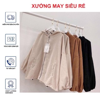 Áo khoác Basic Nhung Gân form rộng cực đẹp