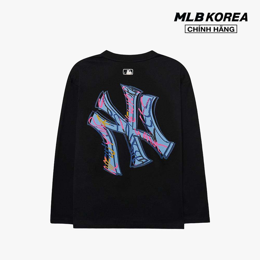 MLB - Áo thun unisex cổ tròn tay dài hiện đại 3ATSL2034-50BKS
