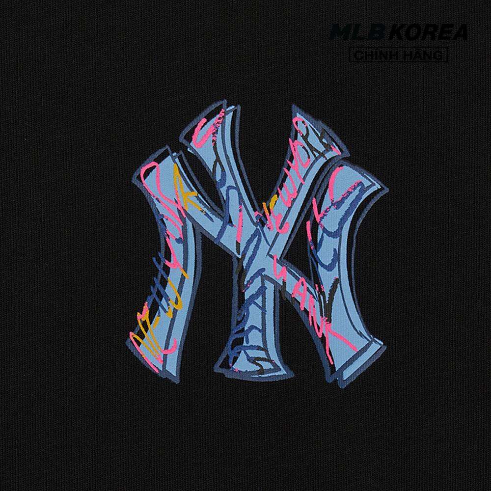 MLB - Áo thun unisex cổ tròn tay dài hiện đại 3ATSL2034-50BKS