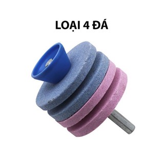 Đá mài dao gắn cho máy khoan pin, khoan điện đầu kẹp 1 2 4 đĩa