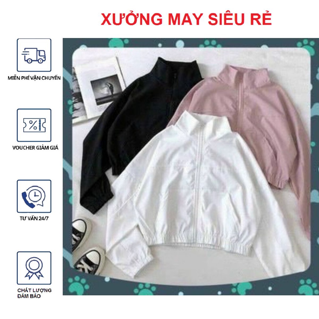 Áo khoát dù 2 lớp nữ trơn nhiều màu phối đẹp hàng chuẩn shop-A913