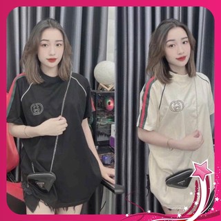 Áo thun nữ form rộng unisex tay lỡ chất cotton giấy in hình OR23AT10251354
