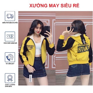 [S03] Áo khoác nữ dù 2 lớp có nón HTIA hàng đẹp - A1083