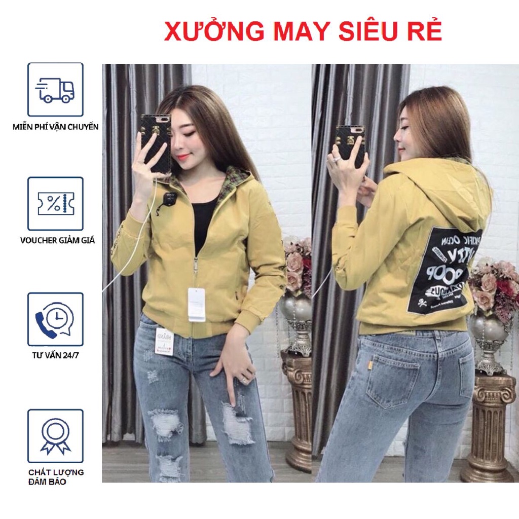 Áo khoác nữ Áo khoát nữ gió dù 2 lớp chống nắng Degrey đẹp cá tính ngộ nghĩnh-M064