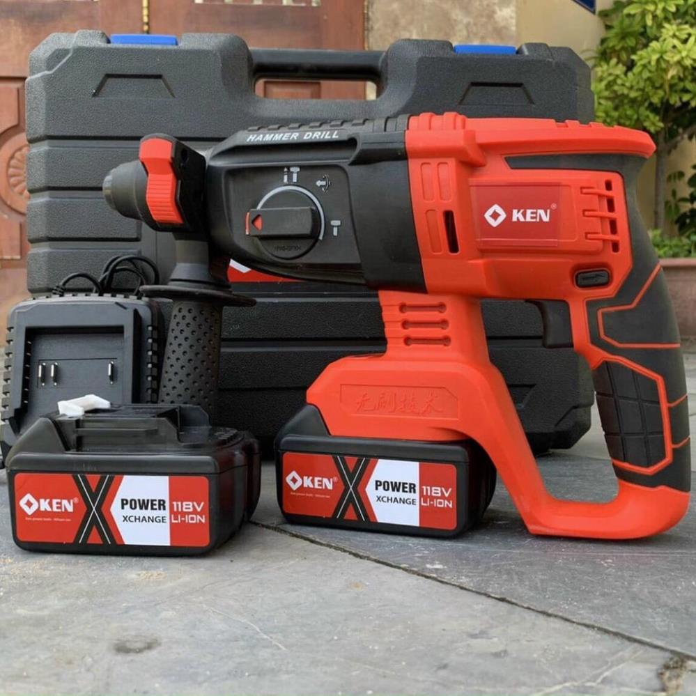 MÁY KHOAN BÊ TÔNG KEN 118V SIÊU BỀN, SIÊU KHỎE - 3 CHỨC NĂNG