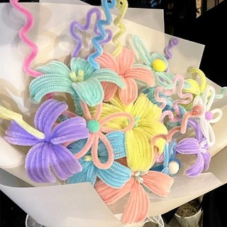 Set 100 dây kẽm nhung màu pastel làm hoa Kẽm Nhung Uốn Tóc Premlock ,