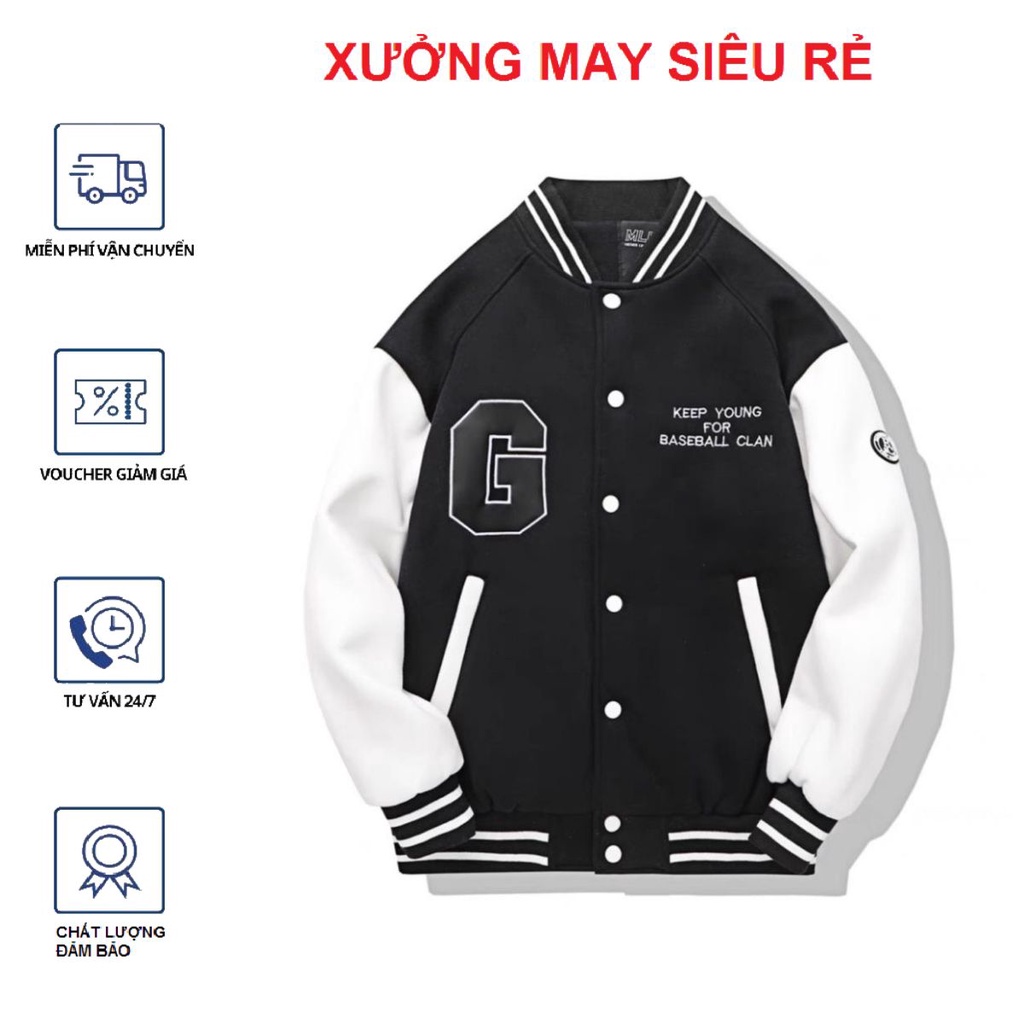 Áo khoác nam bomber chữ G cực hót rất hot-A817