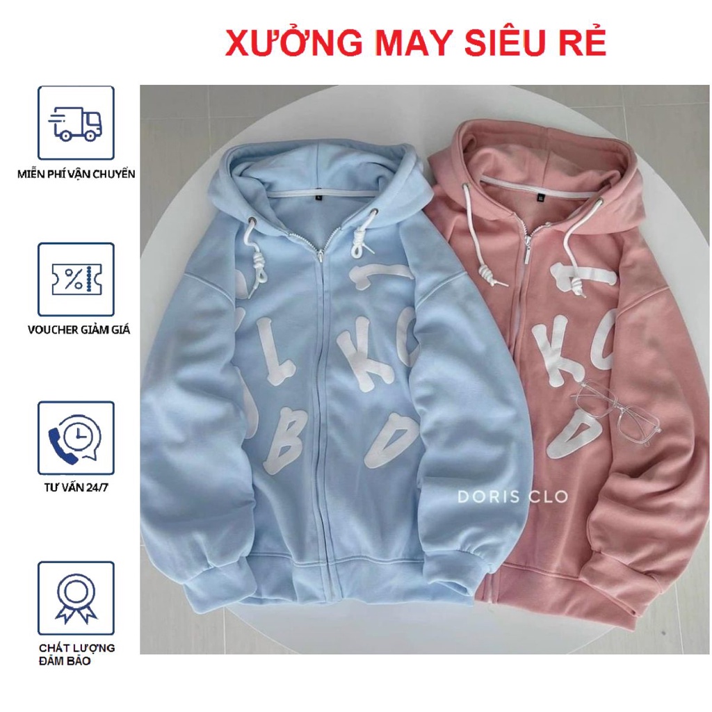 Áo khoác dây kéo phối chữ hàng chuẩn shop hàng bao chất-A864