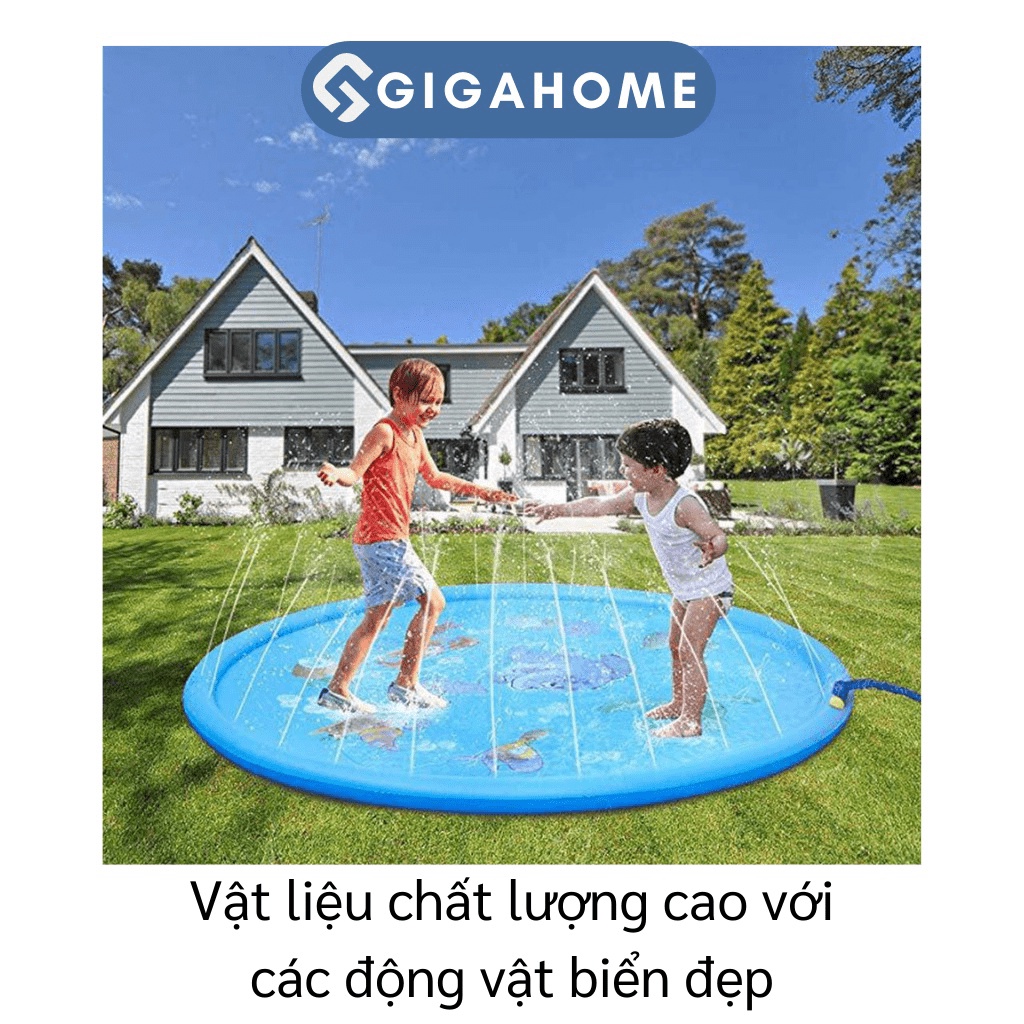 Thảm Đệm Phun Nước Cho Bé 1.7m Ngoài Trời Vui Nhộn GIGAHOME 9383