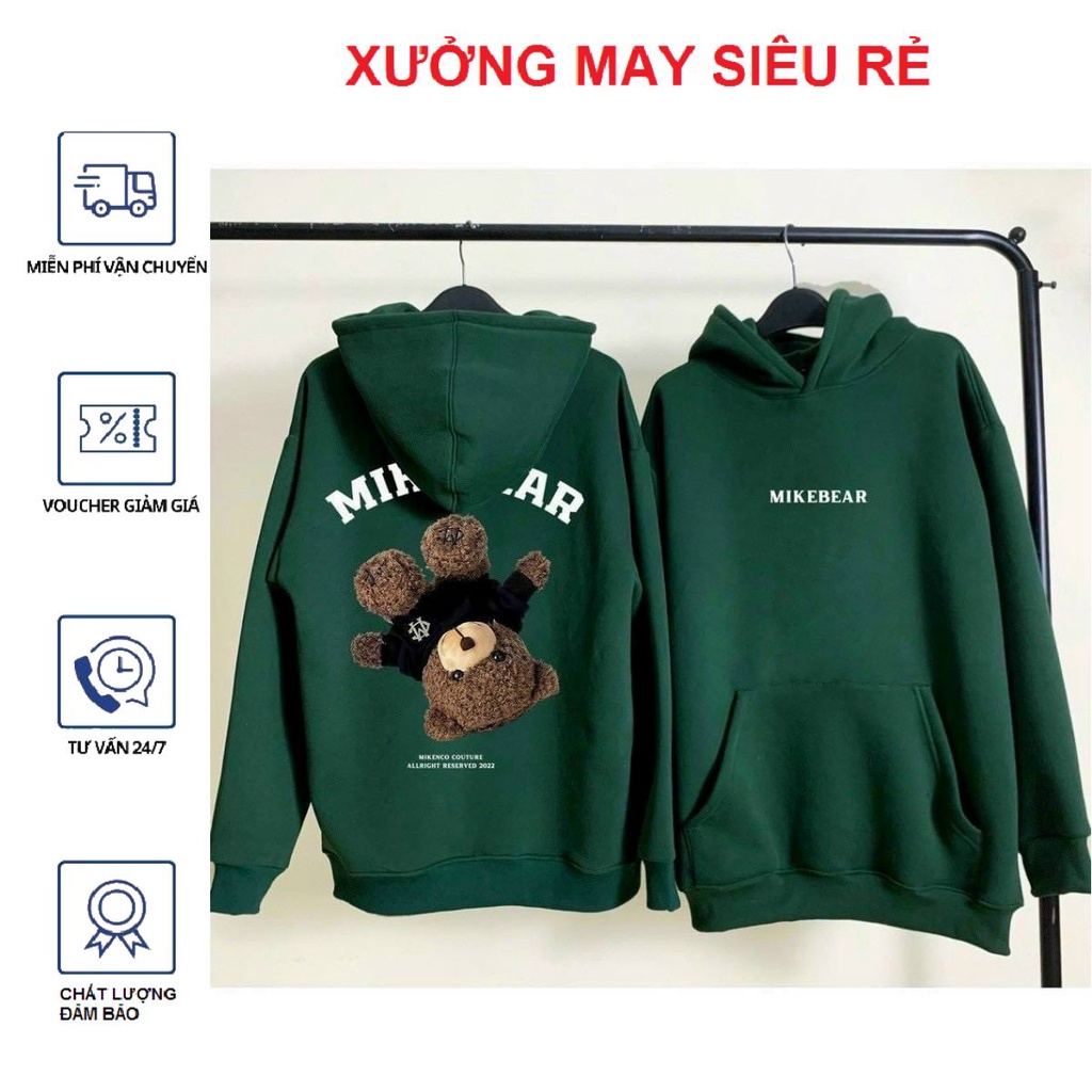 Áo khoát nỉ MIKEBEAR phong cách hàng bao chất-A899
