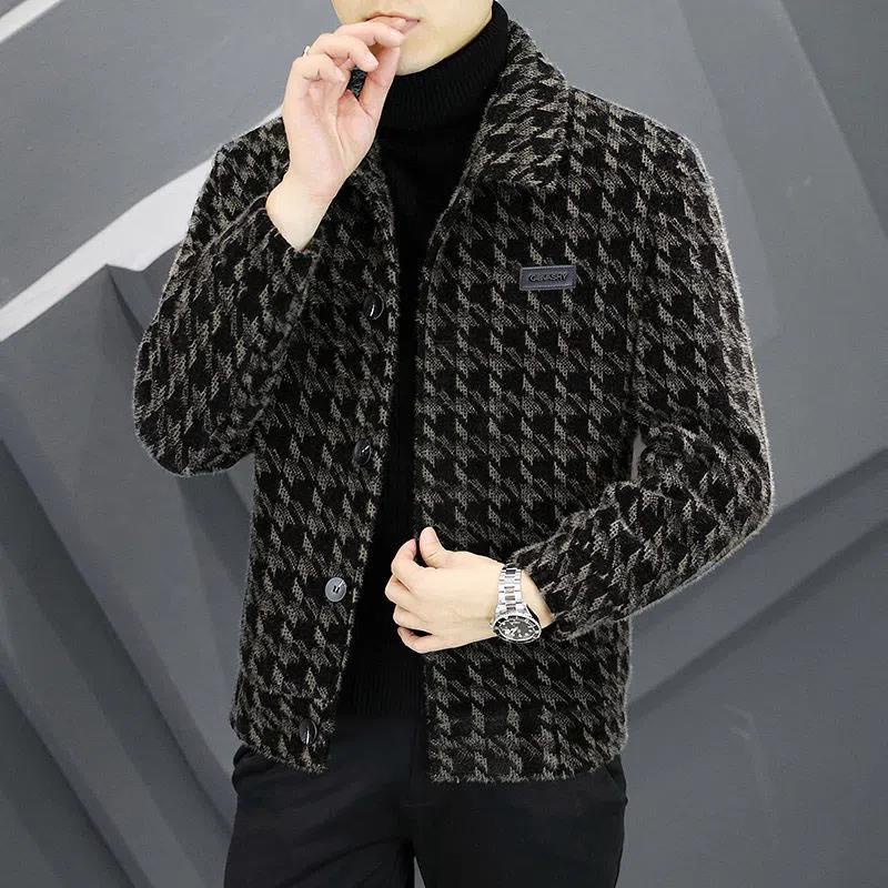 Áo Khoác Len Dày Dặn Phong Cách Hàn Quốc Sang Trọng Cho Nam