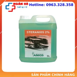 Dung dịch sát khuẩn Steranios 2% can 5L, ngâm khử sát khuẩn dụng cụ, khử trùng mức độ cao.