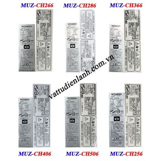 Tem thông số máy lạnh mitsubishi nội địa