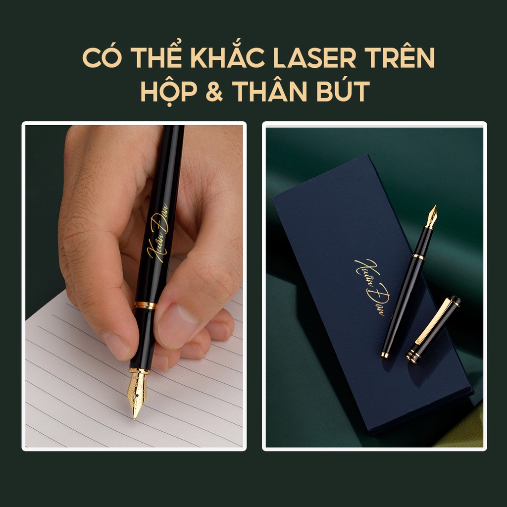 Bút máy cao cấp Thiên Long BIZ-FT02 thiết kế sang trọng, tinh tế, mạ vàng 18k, thân kim loại thích hợp làm quà tặng
