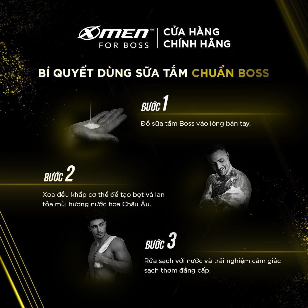 Sữa tắm Nước hoa X-Men For Boss Luxury 650g - Mùi hương sang trọng tinh tế