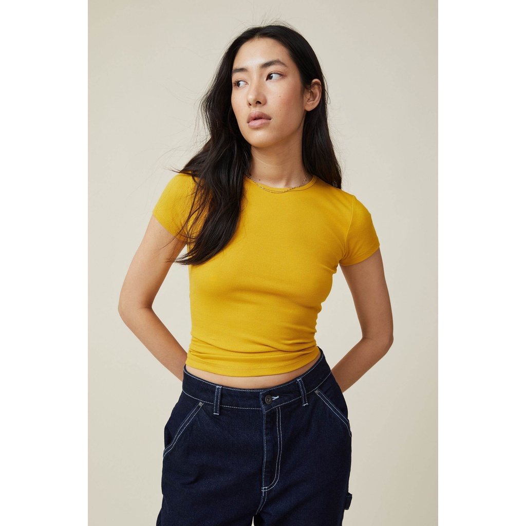 COTTON ON - Áo Thun Ngắn Tay Nữ - The One Organic Rib Crew Short 2052413-46