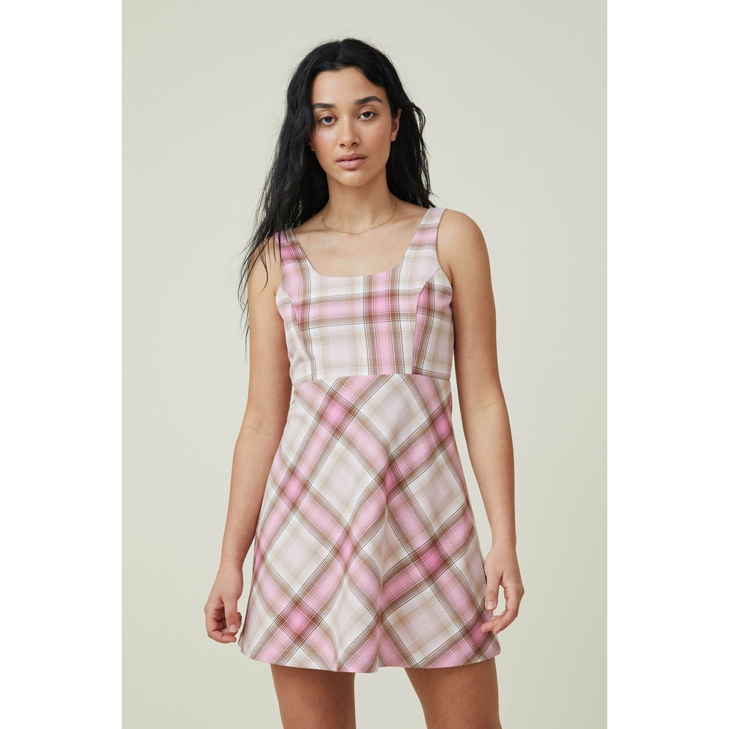COTTON ON - Đầm Mini Nữ - Petite Clara Check Mini Dress 2054955-06