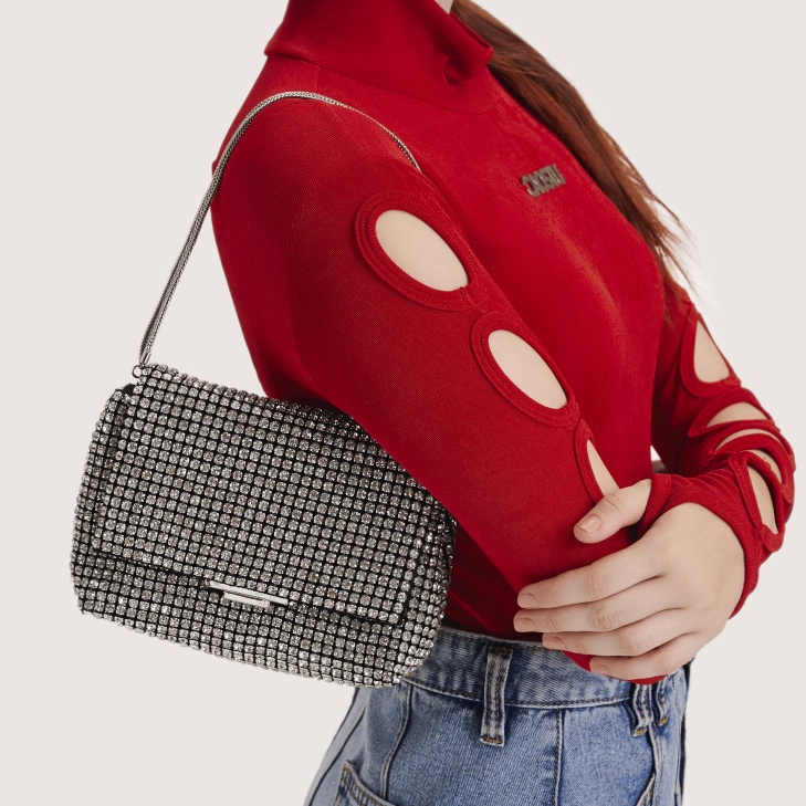 Vascara Túi Đeo Chéo Đính Hạt Crystal - SHO 0211