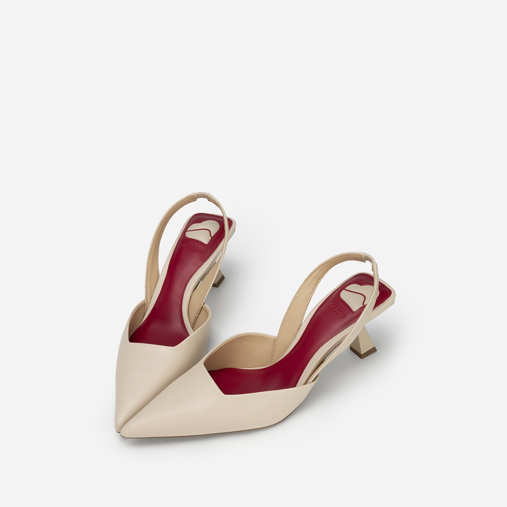 Vascara Giày Slingback Cao Gót Mũi Nhọn - Valentine's Limited Edition - BMN 0590