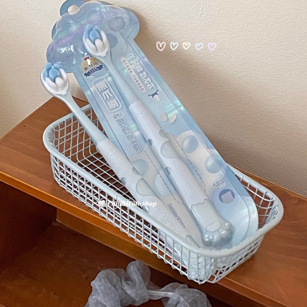 Bàn Chải Đánh Răng Lông Mềm Đóng Gói Độc Lập Cao Hình Chân Mèo Cho Nam Và Nữ hou