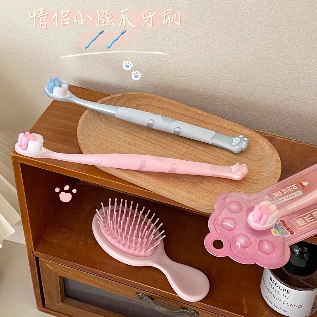 Bàn Chải Đánh Răng Lông Mềm Đóng Gói Độc Lập Cao Hình Chân Mèo Cho Nam Và Nữ hou