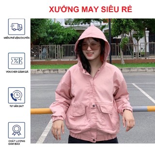 [S03] Áo khoác vải kaki nữ Túi Hộp Phối Tay mẫu mới đẹp-A128