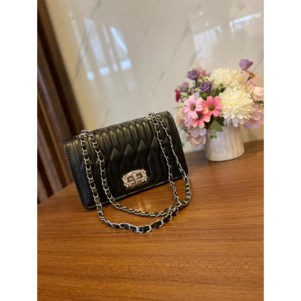 Túi Đeo Chéo Đeo Vai khoá xoay đính đá thời trang mẫu mới TX57