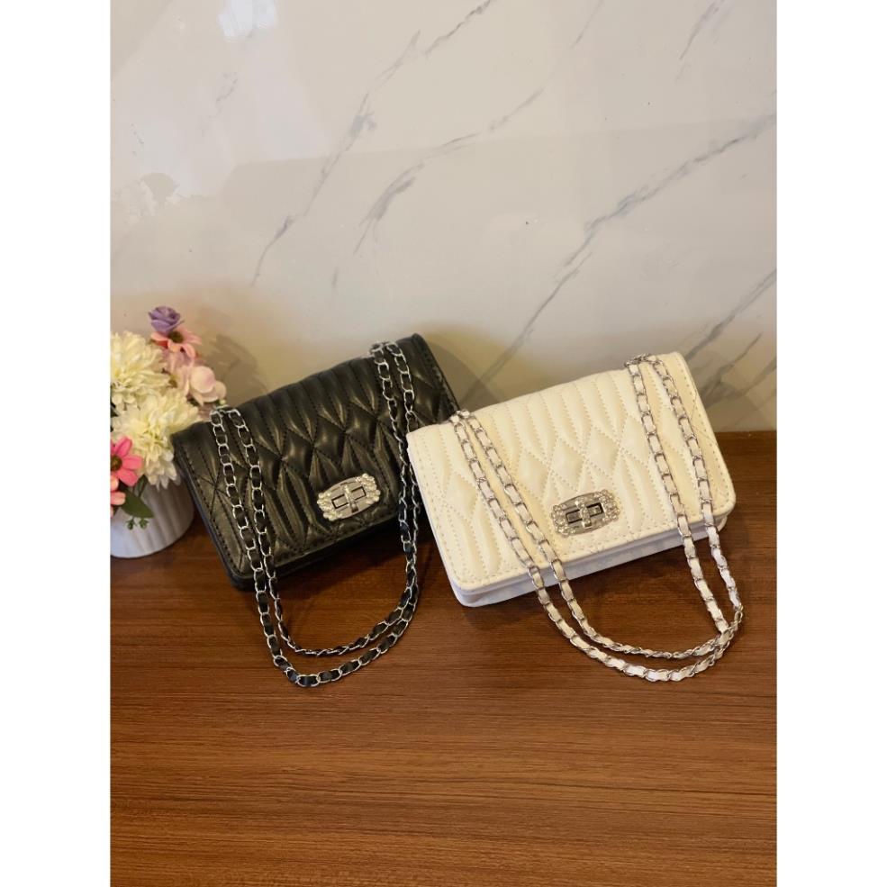 Túi Đeo Chéo Đeo Vai khoá xoay đính đá thời trang mẫu mới TX57