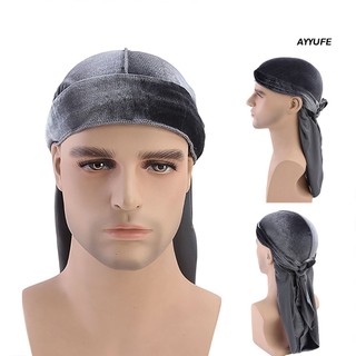Mũ Trùm Đầu Vải Nhung Siêu Mềm Giữ Ấm Màu Trơn Đuôi Dài Cho Nam Và Nữ ayyufe durag