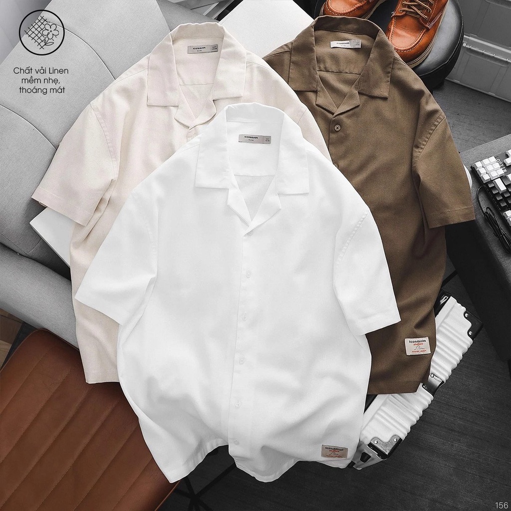 Áo Sơmi Nam Cuban Linen Label ICONDENIM - SMID0156