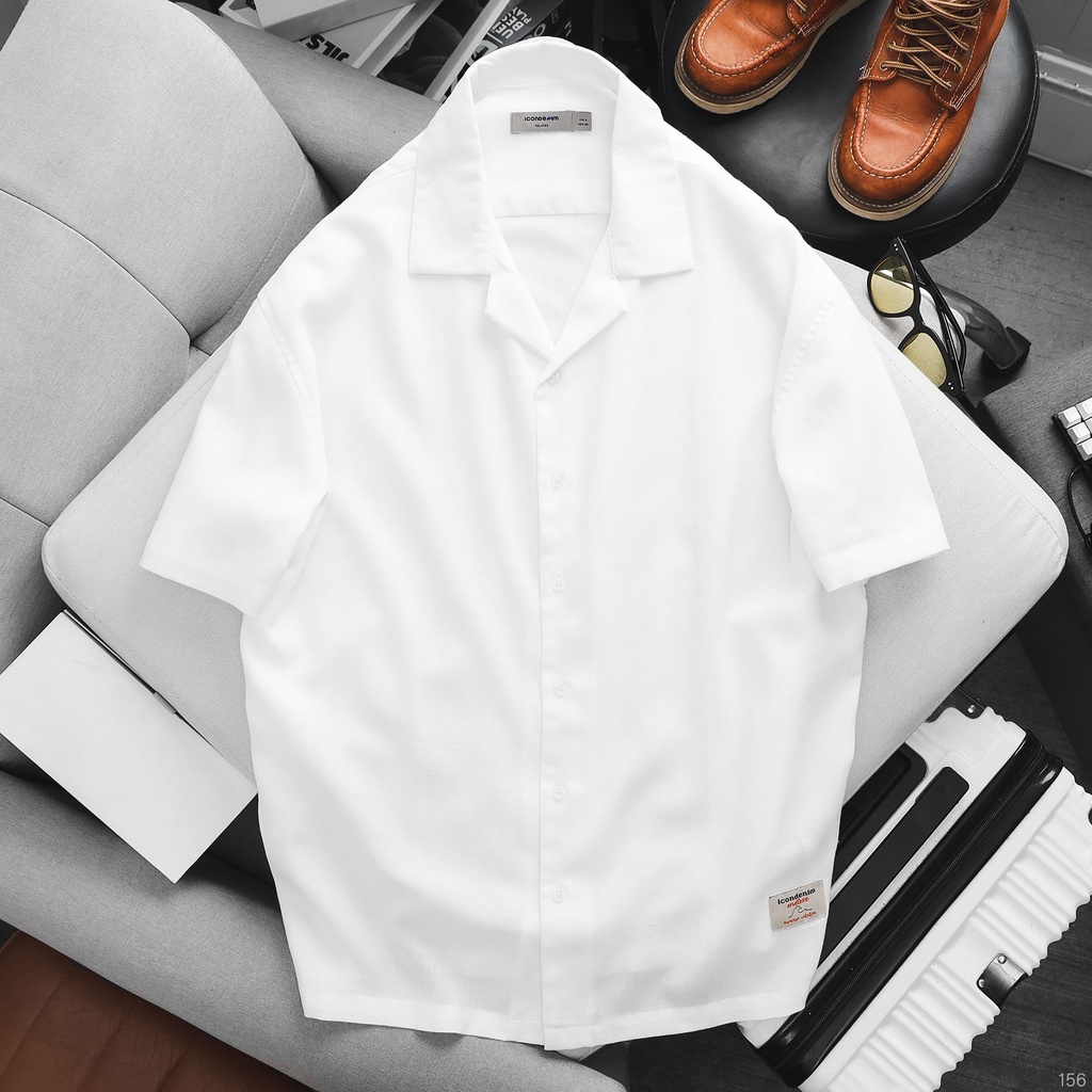 Áo Sơmi Nam Cuban Linen Label ICONDENIM - SMID0156